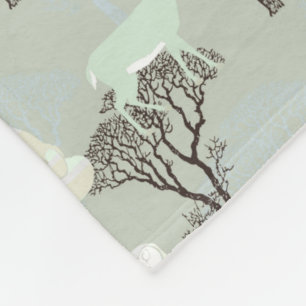 Woodland Pattern Fleece Blanket