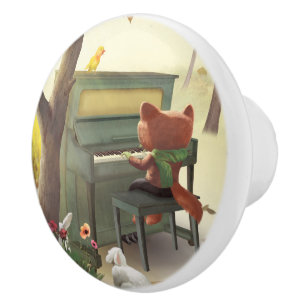 Woodland Pianist Ceramic Knob