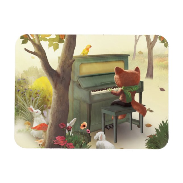Woodland Pianist Magnet (Horizontal)
