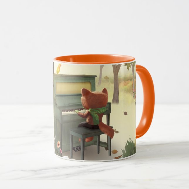 Woodland Pianist Mug (Front Right)