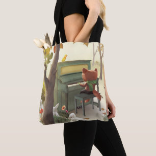 Woodland Pianist Tote Bag
