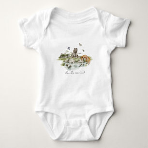 Woodland Picnic   Forest Animals Baby Bodysuit