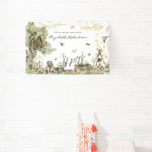 Woodland Picnic   Forest Baby Shower Welcome Banner