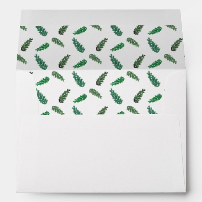 Woodland Pine Tree Branches Envelope (Back (Bottom))