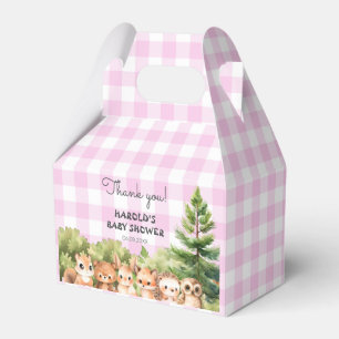 Woodland Pink Baby Girl Shower Favour Box