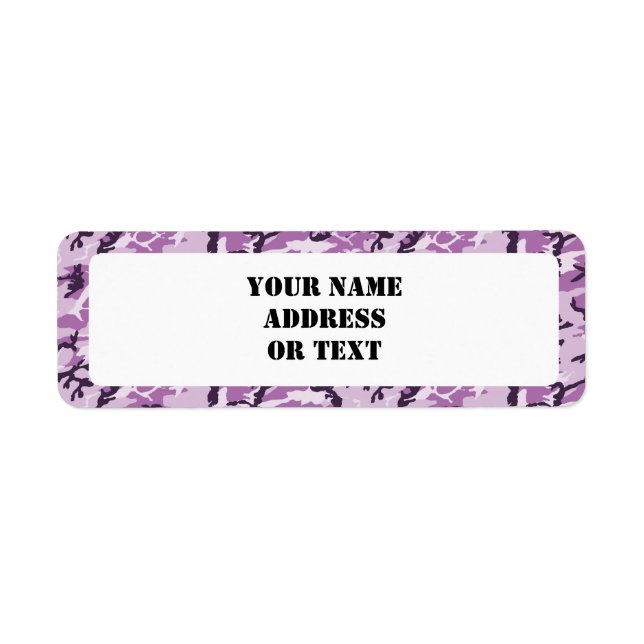 Woodland Pink/Purple Camouflage - with White (Front)