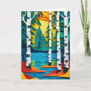 Woodland Pond Reflections Card