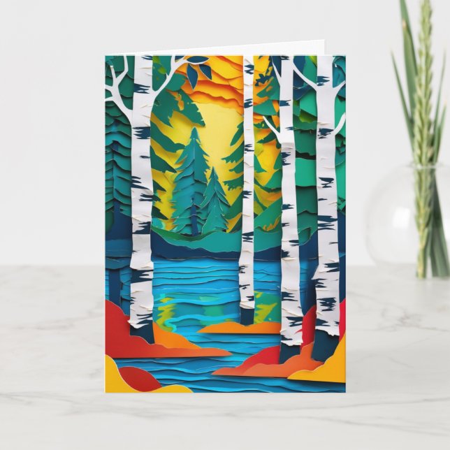 Woodland Pond Reflections Card (Front)