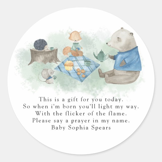 Woodland - Prayer Candle Label (Front)
