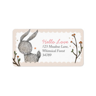 Woodland Rabbit Address Labels