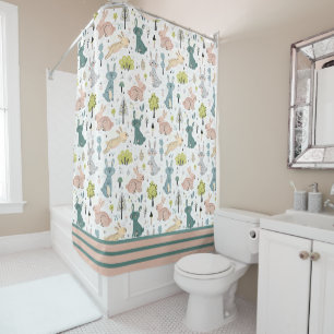 Woodland Rabbits  Shower Curtain