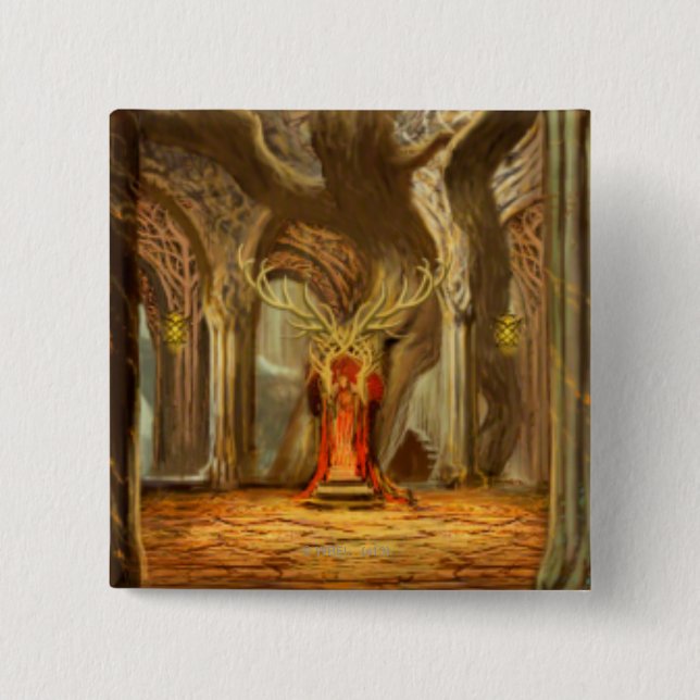 Woodland Realm Throne Room Concept 15 Cm Square Badge (Front)