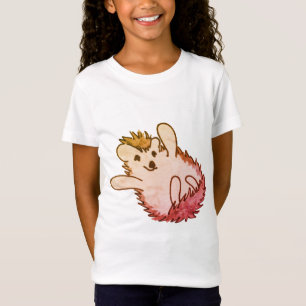 Woodland Red Orange Happy Cute Hedgehog T-Shirt