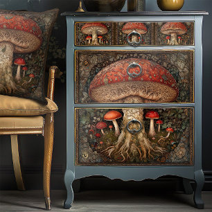 Woodland Red Spotted Mushroom Decoupage Craft Tissue Paper