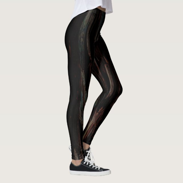 Woodland Red Tree Bark Leggings 2 (Right)