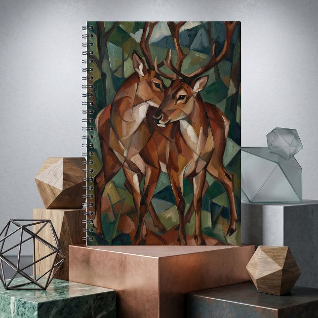 Woodland Reindeer | Cubist Expressionism Notebook (Styled Shot)