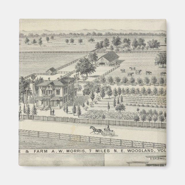 Woodland residences, farms magnet (Front)