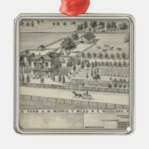 Woodland residences, farms metal tree decoration