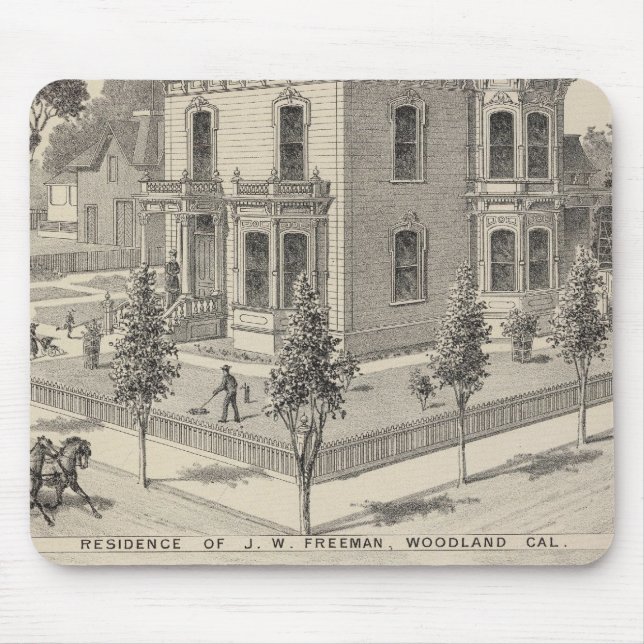 Woodland residences lithographed mouse mat (Front)