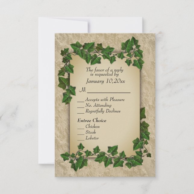 Woodland RSVP with Entree Choices (Front)