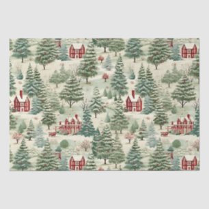 Woodland Rustic Country Christmas Cute Vintage Tissue Paper