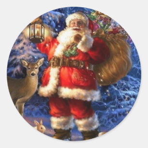 Woodland Santa Sticker