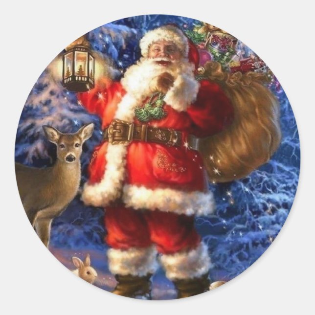Woodland Santa Sticker (Front)