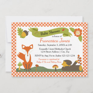 Woodland Scene - Baby Shower Invitation