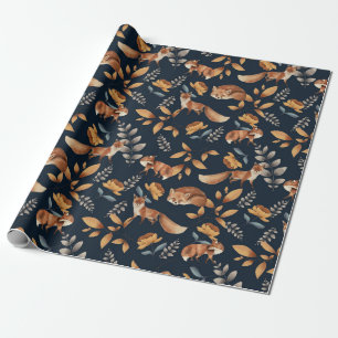 Woodland Scene Seamless Patterns Wrapping Paper