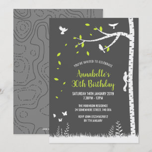 Woodland Silhouette Scenery Invitation