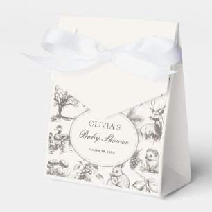 Woodland Sketched Baby Shower Favour Box