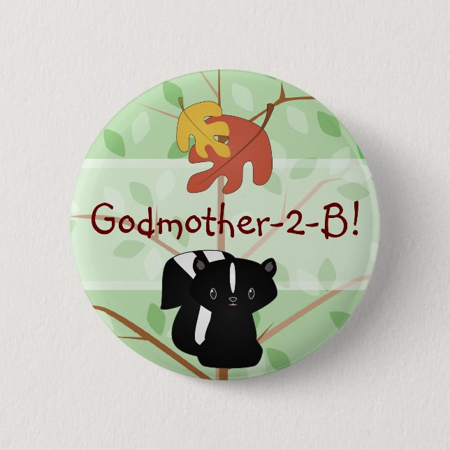 Woodland Skunk Button (Front)