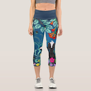 Woodland Skunk Capri Leggings