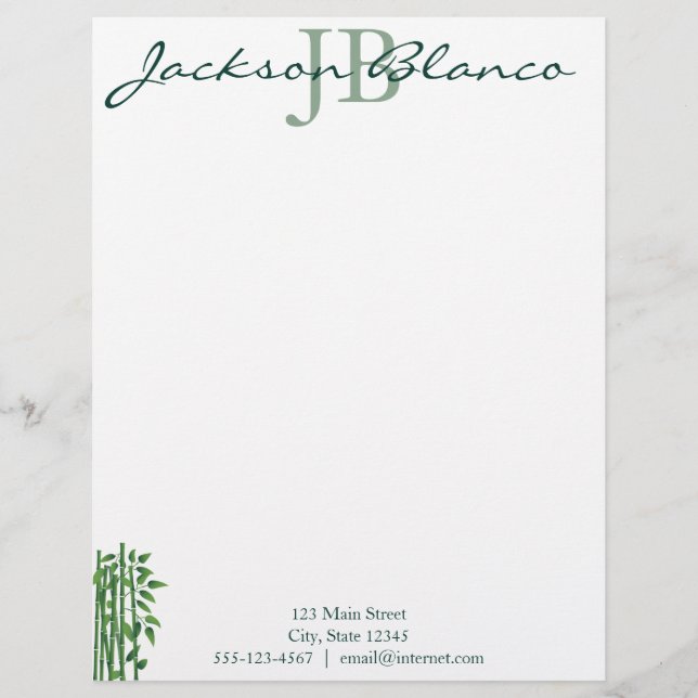 Woodland Skunk Custom Letterhead (Front)