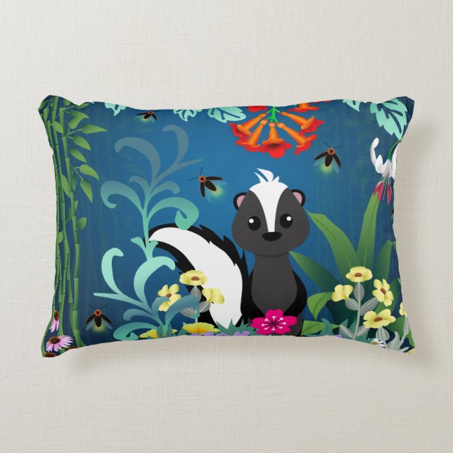 Woodland Skunk Decorative Cushion (Front)