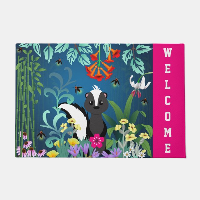 Woodland Skunk Doormat (Front)