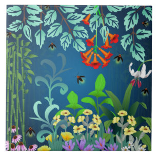 Woodland Skunk Foliage Tile