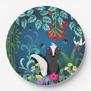 Woodland Skunk Paper Plate