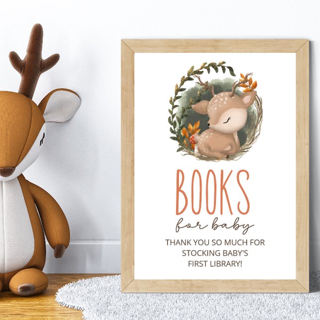 Woodland sleaping deer Baby Shower books for baby Poster (Creator Uploaded)