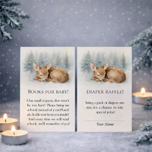 Woodland Sleeping Baby Deer Winter Books for Baby Enclosure Card