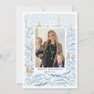 Woodland Snowfall Holiday Card
