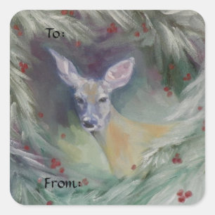 Woodland Spirit Gift Tags/Stickers Square Sticker