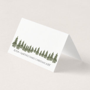 Woodland Spruce Forest Guest Seating Place Card