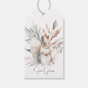 Woodland Squirrel Christmas Gift Tags