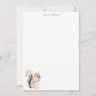 Woodland Squirrel Nature Personalized Stationery Card