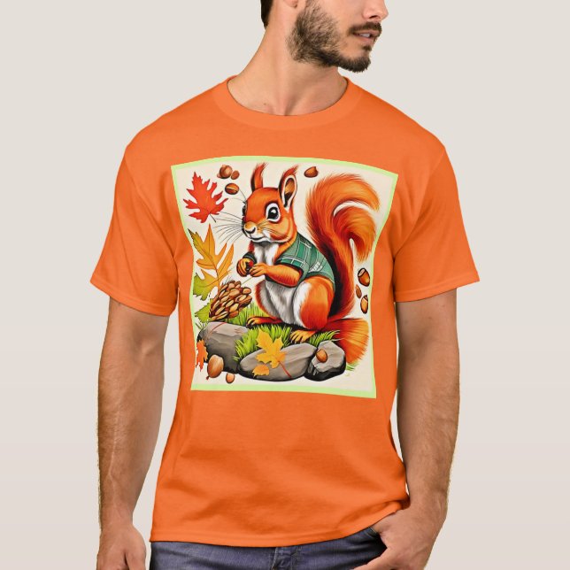 Woodland Squirrel View Design T-Shirt (Front)