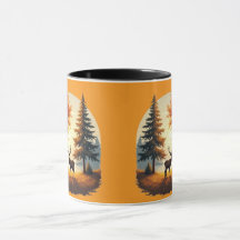 Woodland Stag Deer Autumn Mug
