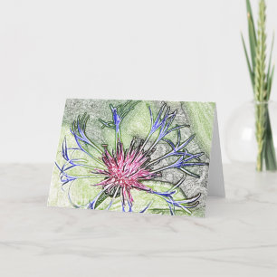 Woodland star flower customisable note card