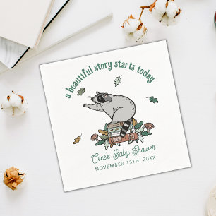 Woodland Storybook Beautiful Story Baby Shower Napkin
