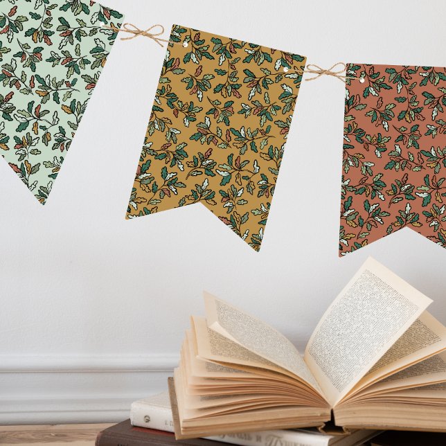 Woodland Storybook Fall Leaves Baby Shower Bunting (Creator Uploaded)